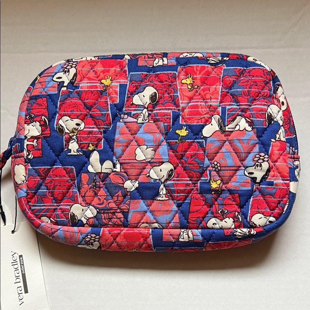Vera Bradley Snoopy Quilted Belt Bag in Red and Blue